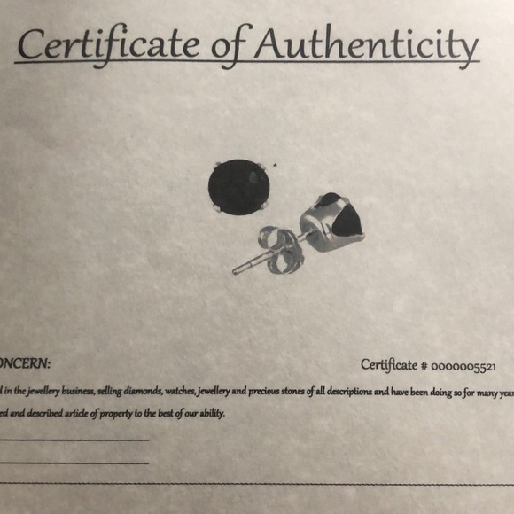 New 14K White Gold Garnet Studs - Picture 6 of 6